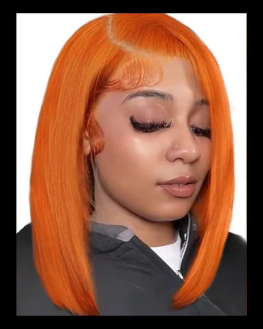 13a full frontal ginger orange bob wig